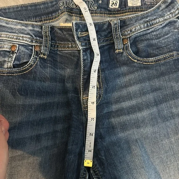 Miss Me Blue Skinny Jeans with Vintage Fading - Picture 7 of 10